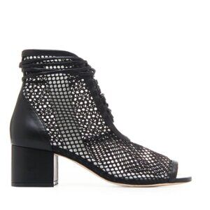 Daniella Shevel NOLA Mesh Leather Open Toe Bootie Heel 40